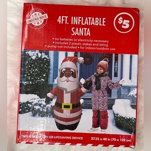 4ft Inflatable Santa Decoration